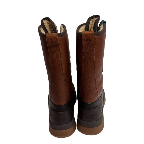 SPERRY WOMEN'S CALF HIGH KITTERY BOOT WOOL TAN WINTER BOOTS SIZE 5.5 NEW - Picture 6 of 10